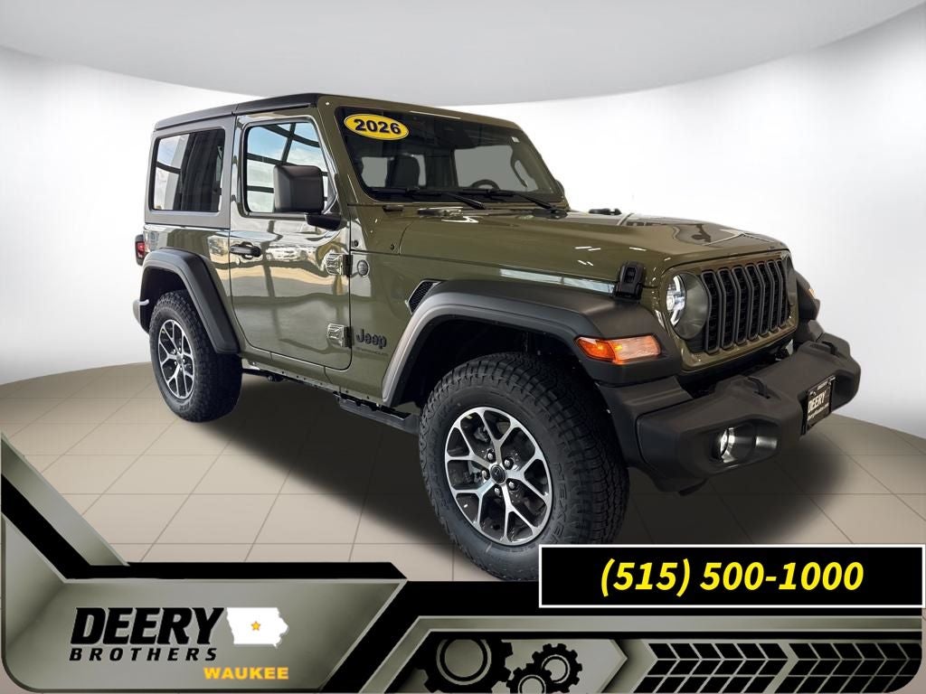 2026 Jeep Wrangler WRANGLER 2-DOOR SPORT S in 41 Exterior Paint — front three-quarter view