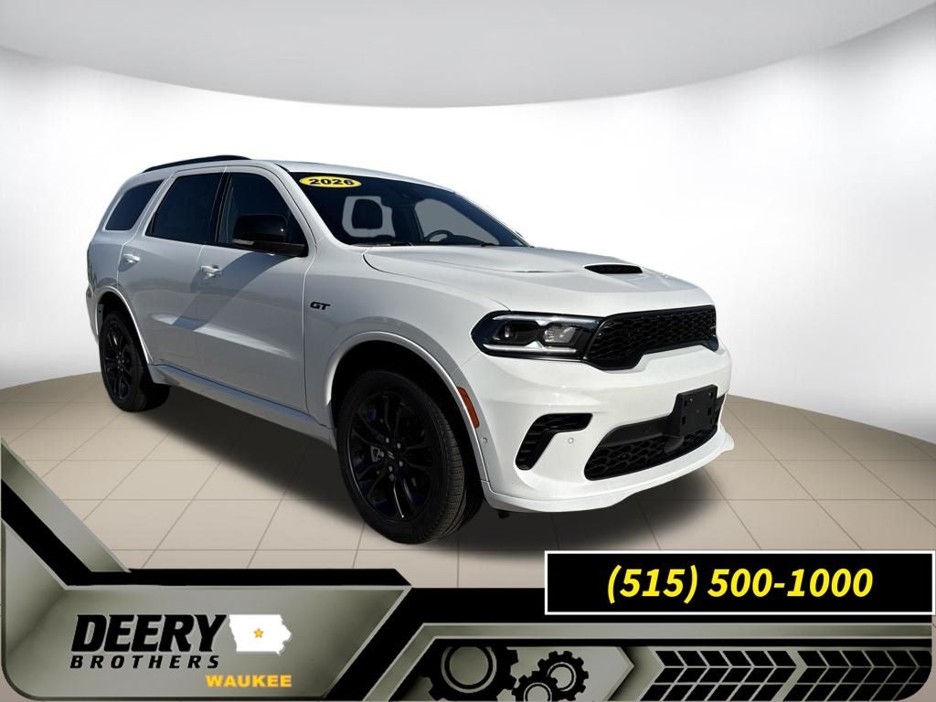 2026 Dodge Durango DURANGO GT PLUS AWD in White Knuckle Clear-Coat Exterior Paint — front three-quarter view