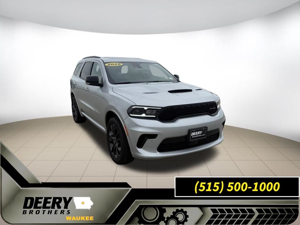 2026 Dodge Durango DURANGO GT PLUS AWD in Triple Nickel Exterior Paint — front three-quarter view