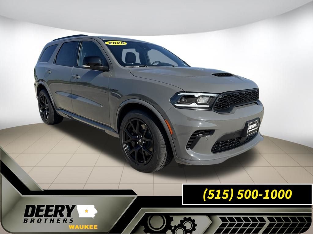 2026 Dodge Durango DURANGO GT PLUS AWD HEMI V8 in Destroyer Gray Clear-Coat Exterior Paint — front three-quarter view
