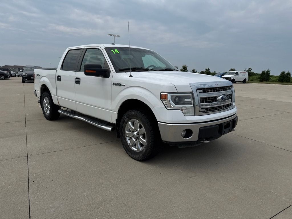 2014 Ford F-150 XLT in Oxford White — front three-quarter view