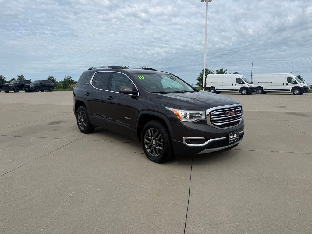 2018 GMC Acadia SLT-1 in Iridium Metallic — front three-quarter view
