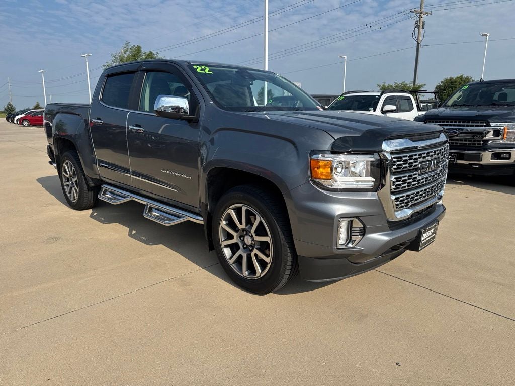 2022 GMC Canyon Denali in Gray — front three-quarter view
