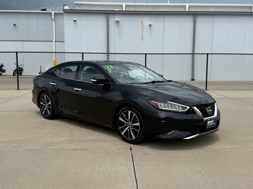 2023 Nissan Maxima SL in Black — front three-quarter view