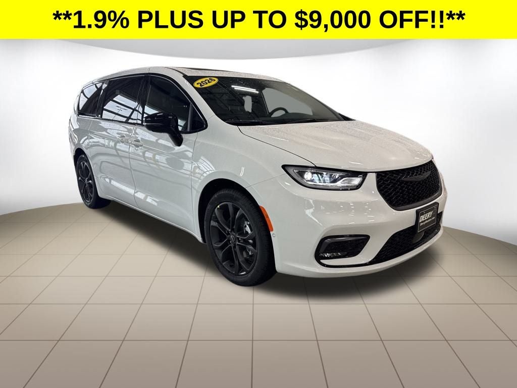 2026 Chrysler Pacifica PACIFICA SELECT in Bright White Clear-Coat Exterior Paint — front three-quarter view