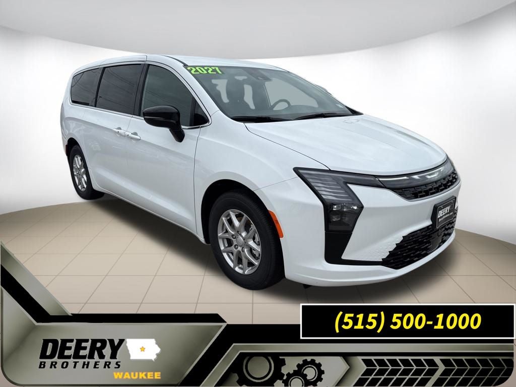 2027 Chrysler Pacifica PACIFICA SELECT in Bright White Clear-Coat Exterior Paint — front three-quarter view