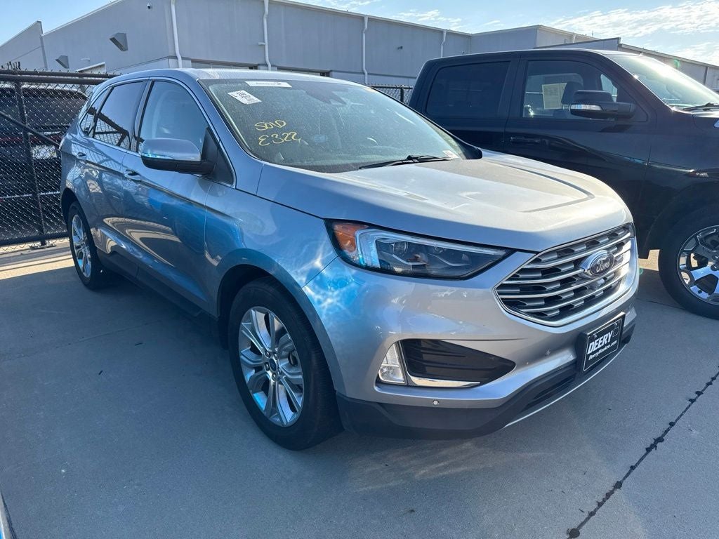 2022 Ford Edge Titanium in Silver Metallic — front three-quarter view