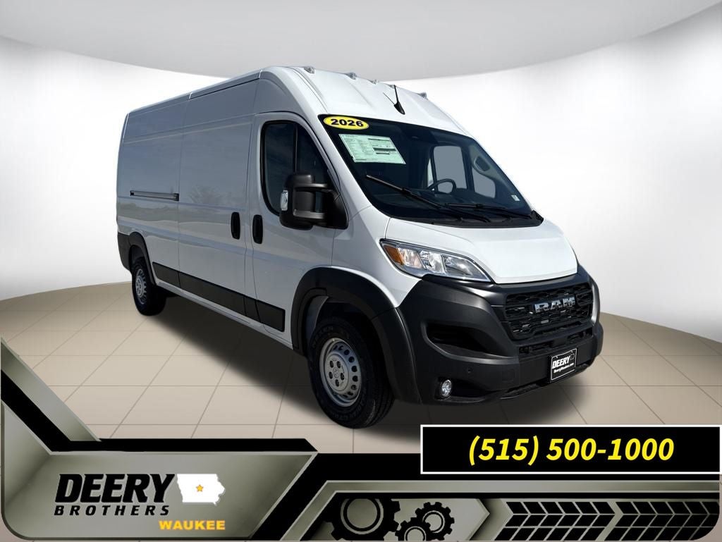 2026 RAM Ram ProMaster RAM PROMASTER 2500 TRADESMAN CARGO VAN HIGH ROOF 159' WB in Bright White Clear-Coat Exterior Paint — front...
