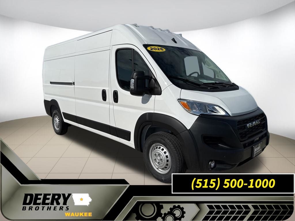2026 RAM Ram ProMaster RAM PROMASTER 2500 TRADESMAN CARGO VAN HIGH ROOF 159' WB in Bright White Clear-Coat Exterior Paint — front...