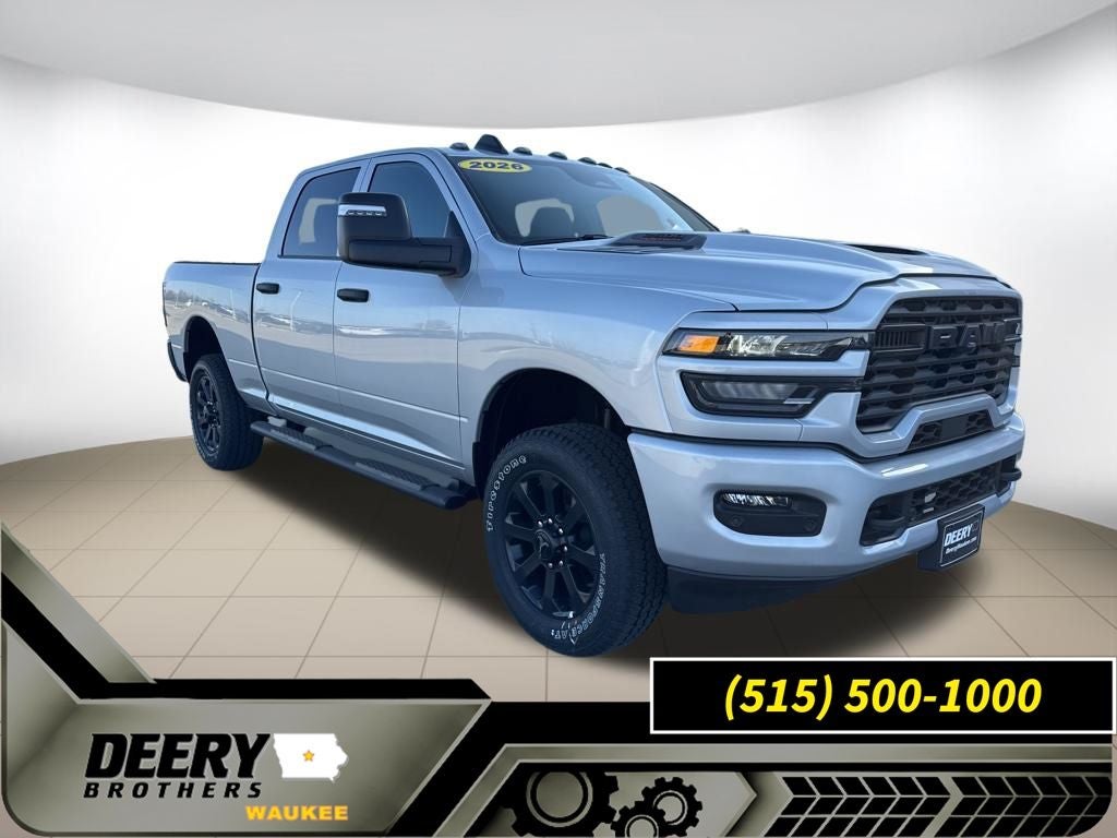 2026 RAM Ram 2500 RAM 2500 BLACK EXPRESS CREW CAB 4X4 6'4' BOX in Silver-Zynith Exterior Paint — front three-quarter view