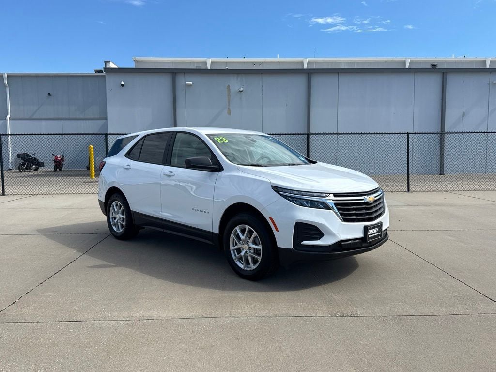 2023 Chevrolet Equinox AWD LS in Summit White — front three-quarter view