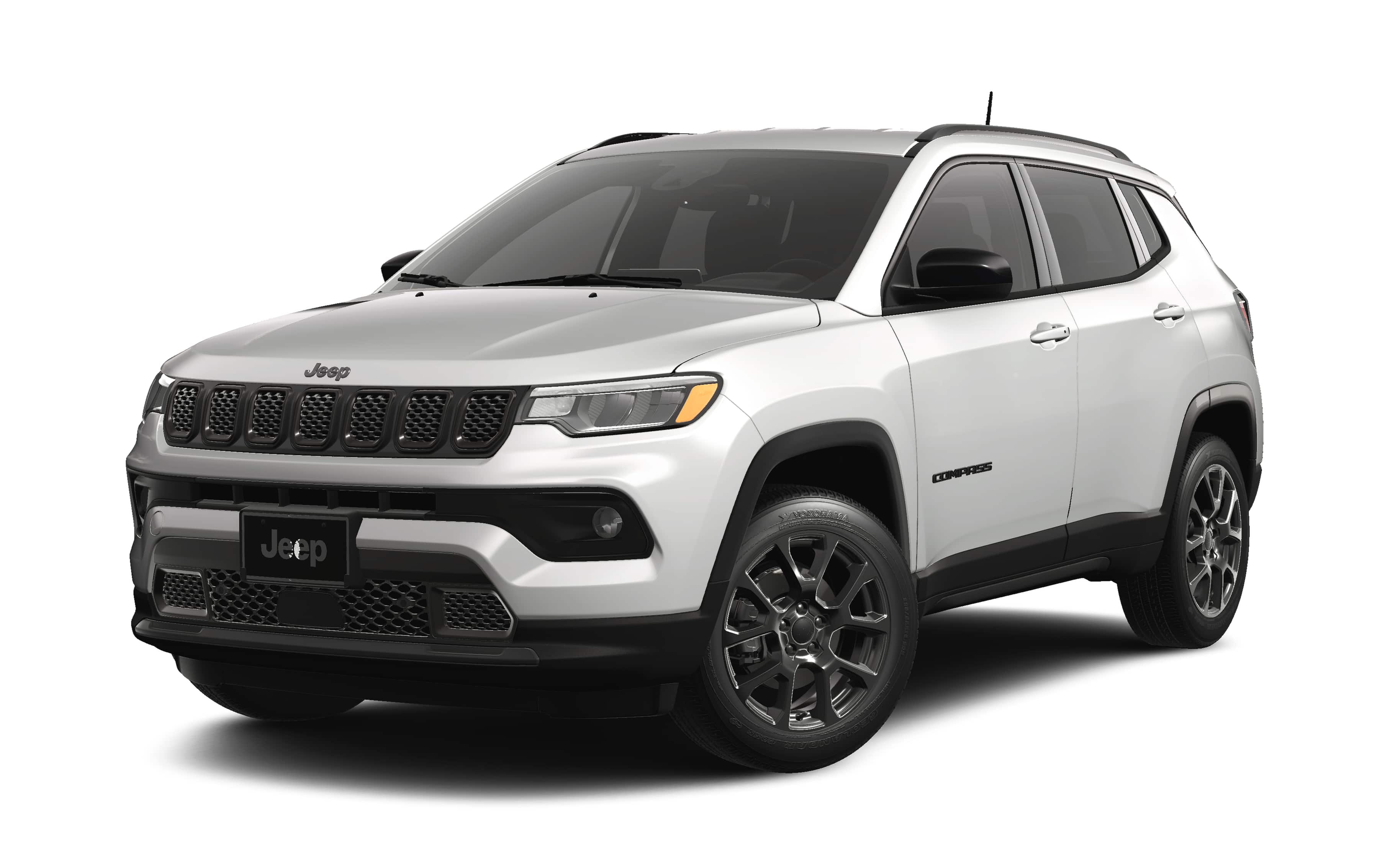 2026 Jeep Compass COMPASS LATITUDE ALTITUDE 4X4 in Bright White Clear-Coat Exterior Paint — front three-quarter view