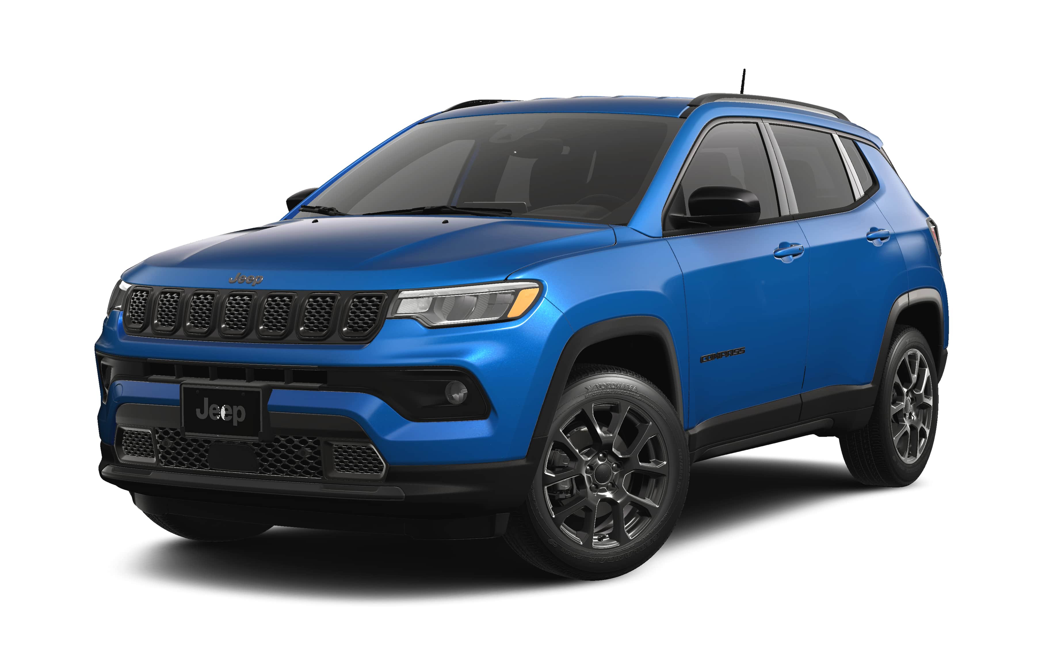 2026 Jeep Compass COMPASS LATITUDE ALTITUDE 4X4 in Hydro Blue Pearl-Coat Exterior Paint — front three-quarter view